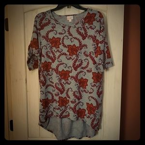 Lularoe Irma Tunic Top Floral Botanical Regal Fun